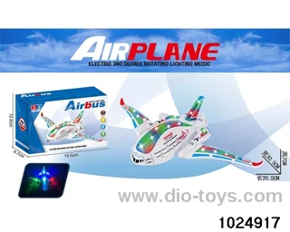Electric gimbaled aircraft in color box