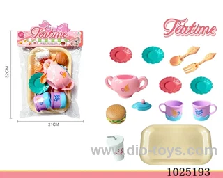 Tea set in PVC bag with header