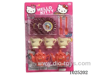 Tea set in blister card