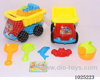 beach toys in net bag