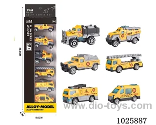 6pcs 1:64 free wheel alloy car in window box