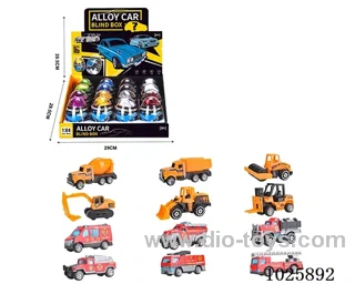 1:64 free wheel alloy car 12sets mixed loading in display box