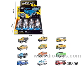 1:64 free wheel alloy car 12sets mixed loading in display box