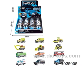 1:64 free wheel alloy car 12sets mixed loading in display box