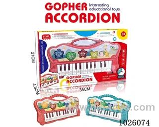 electronic organ with light &music 2color mixed loading in window box