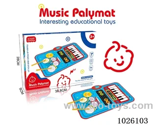 Baby pedal piano rug with light not include in color box