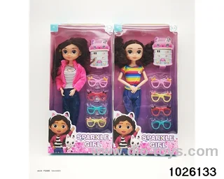 11.5 inch 9 joint doll set in window box