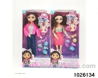 11.5 inch 9 joint doll set in window box