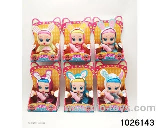 8-inch crying doll W L/M in display box