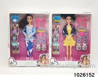 11.5 inch 9 joint doll set in window box