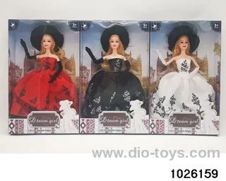 11.5 inch 9 joint doll set in window box
