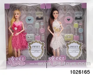 11.5 inch 9 joint doll set in window box