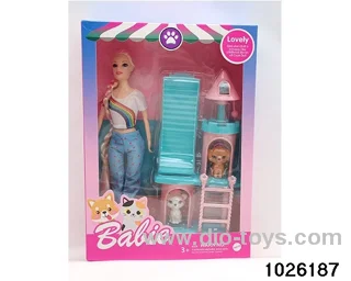 11.5 inch 9 joint doll set in window box
