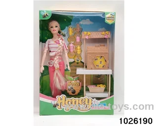 11.5 inch 9 joint doll set in window box