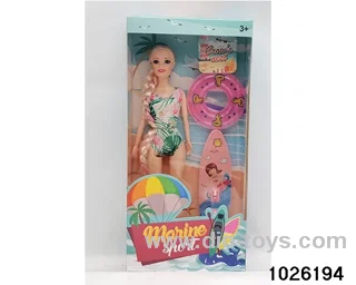 11.5 inch 9 joint doll set in window box