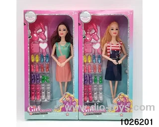 11.5 inch 9 joint doll set in window box