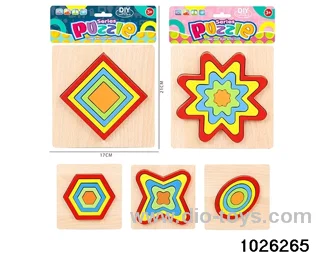 Wooden Patchwork in PP bag with header