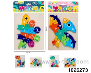 Wooden puzzle in PP bag with header