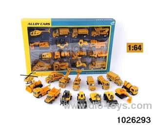 1:64 sliding alloy car in 16pcs window box