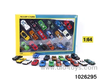1:64 sliding alloy car in 17pcs window box