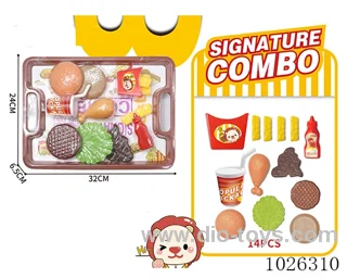Burger fast food restaurant set in blister