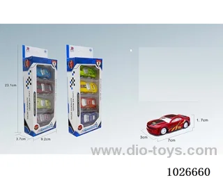 4pcs Pull Back Alloy Car 8sets&8color mixed loading in window box