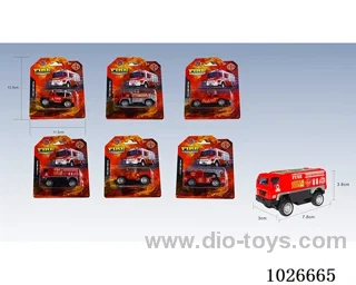 1:55 Pull Back Alloy Car 6sets&6color mixed loading in blister card