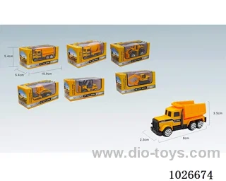 free wheel alloy car 6sets mixed loading in window box