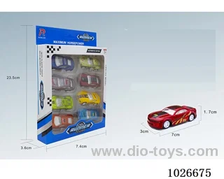8pcs Pull Back Alloy Car 8sets&8color mixed loading in window box
