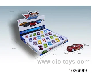 24pcs pull back alloy car 8sets mixed loading in display box