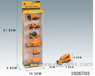 6pcs free wheel alloy car 6sets mixed loading in window box