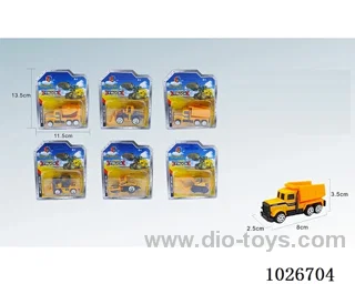 free wheel alloy car 6sets mixed loading in blister card
