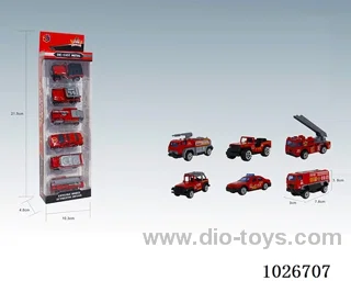 6pcs free wheel alloy car 6sets mixed loading in window box