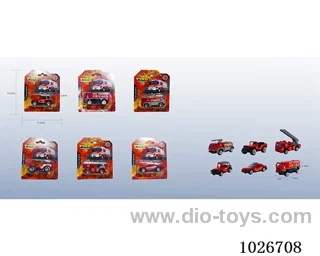 free wheel alloy car 6sets mixed loading in blister card