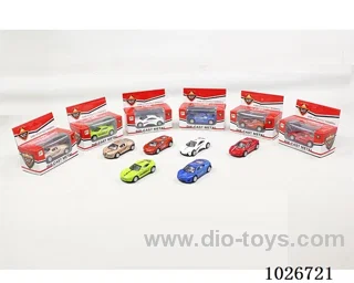 Pull Back Alloy Car 6sets&6color mixed loading in window box