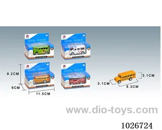 Pull Back Alloy Car 4sets&4color mixed loading in window box