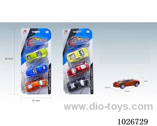 1:50 3pcs Pull Back Alloy Car 6sets&6color mixed loading  in blister card