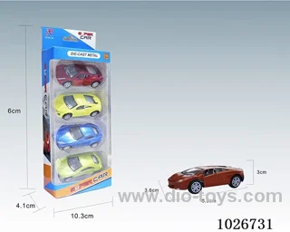 1:50 4pcs Pull Back Alloy Car 6sets&6color mixed loading in window box