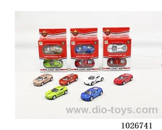 2pcs pull back alloy car 6sets&6color mixed loadingin window box