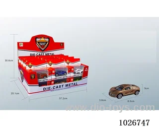 24pcs pull back alloy car 6sets&6color mixed loading  in display box