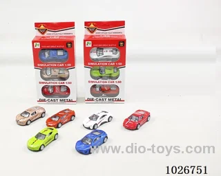 3pcs pull back alloy car 6sets &6color mixed loading in window box