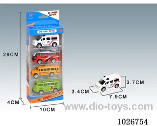 4pcs  pull back alloy car 4sets&4color mixed loading in window box