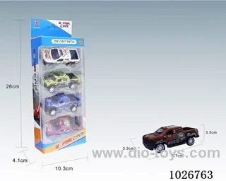 4pcs 1:50 pull back alloy car 6sets&6color mixed loading in window box