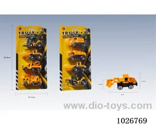 4pcs free wheel alloy car 8sets&8color mixed loading in blister card