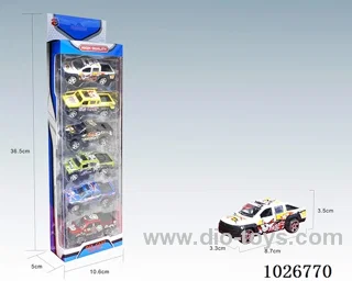 6pcs 1:50 free wheel alloy car 6sets&6color mixed loaing in window box