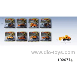 1:55 free wheel alloy car  8sets&8color mixed loaidng in blister card