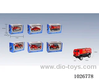 1:55 pull backl alloy car 6sets&6color mixed loading in window box