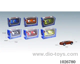 1:50 pull back alloy car 6sets&6color mixed loading in window box