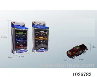 1:50 3pcs pull back alloy car 6sets &6color mixed loading in window box