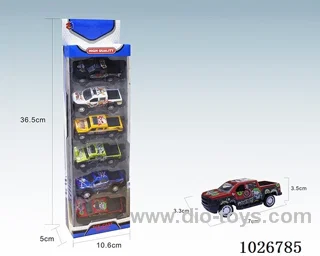 1:50 6pcs pull back alloy car 6sets &6color mixed loading in window box